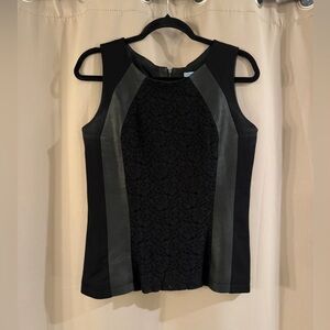 ANTONIO MELANI Black Lace Panel Top